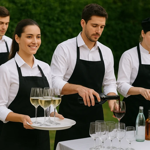 Serving staff serving drinks