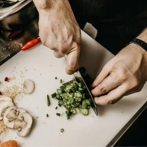 Kitchen Helper cutting veggies
